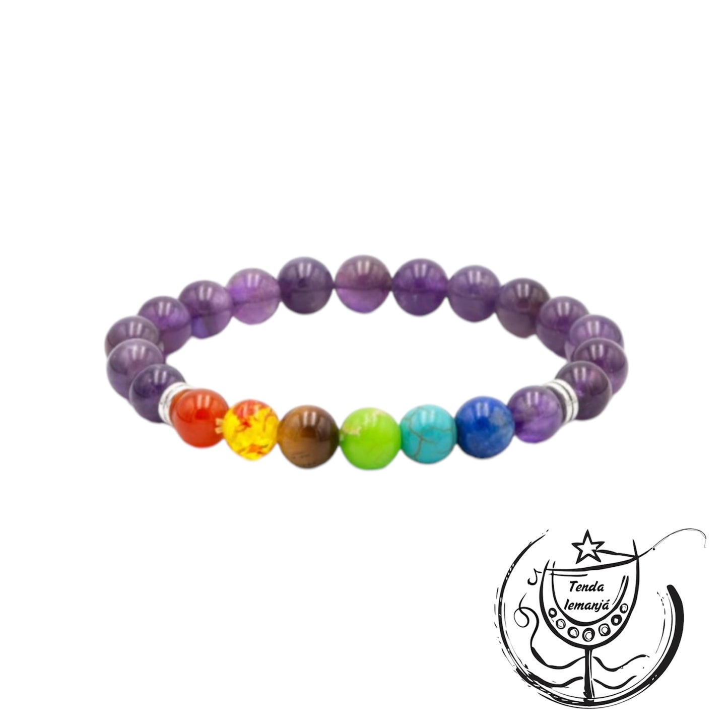 Pulseira Chakras Ametista - 8mm