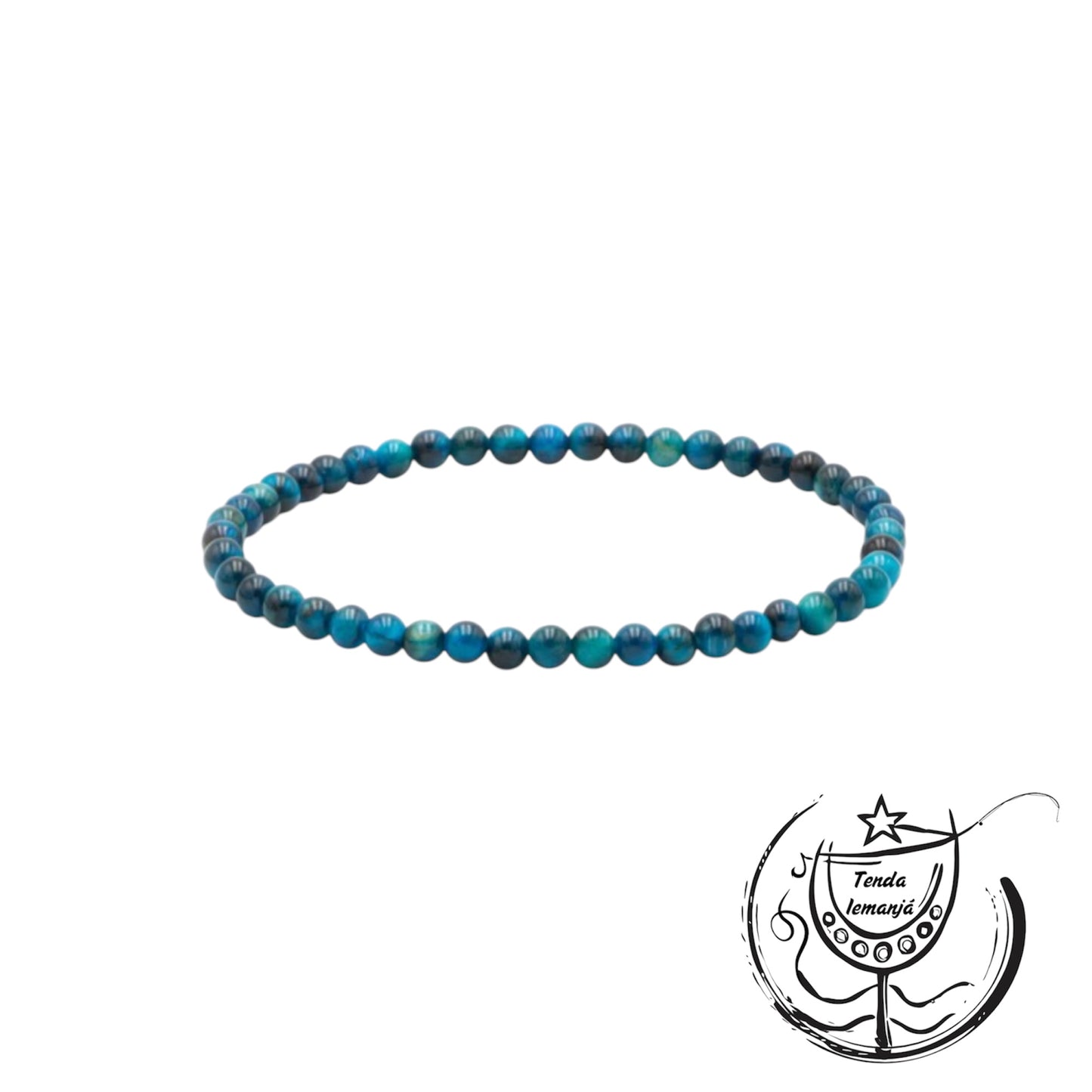Pulseira - Olho de Tigre Azul (Claro) - 4mm