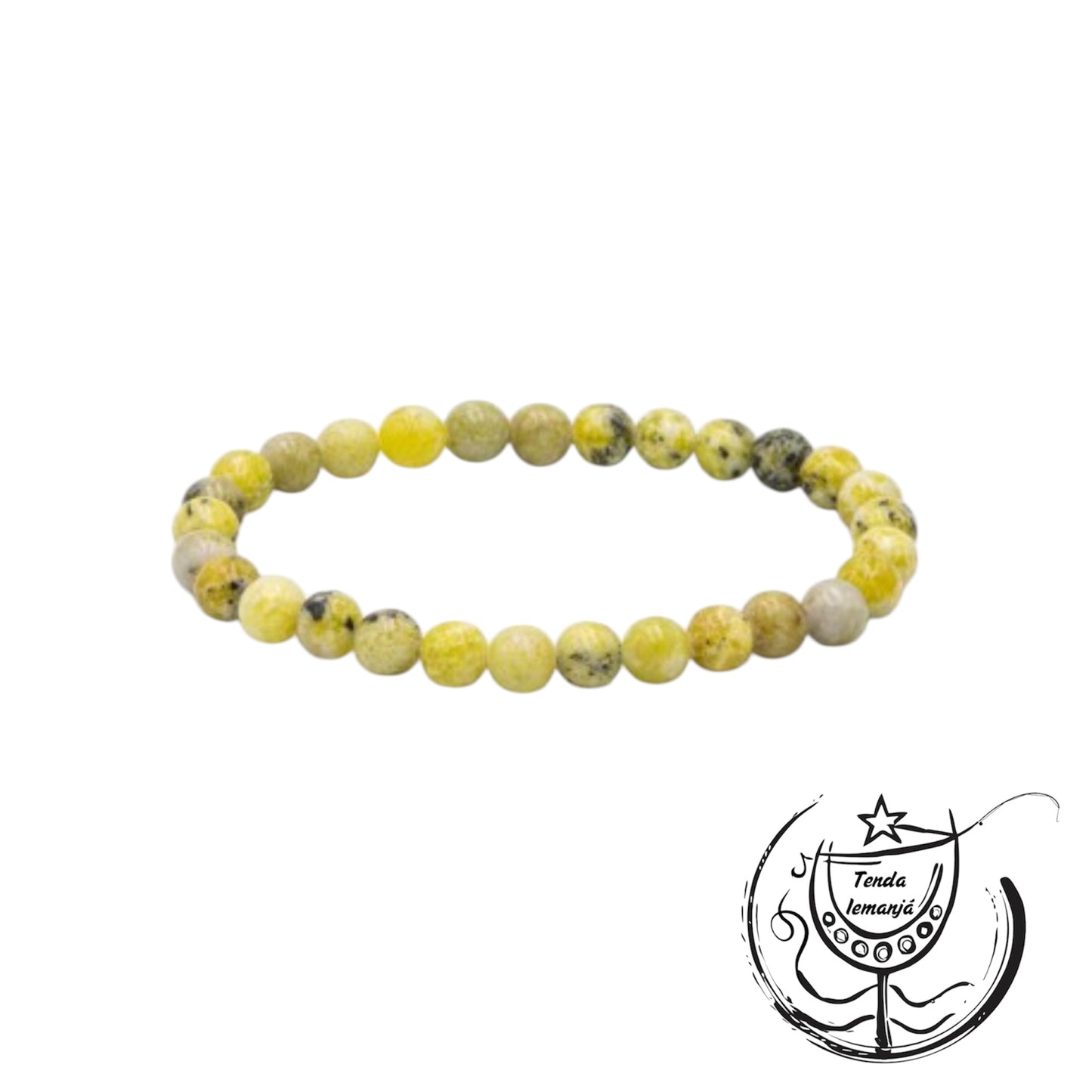 Pulseira - Opala Verde - 6mm