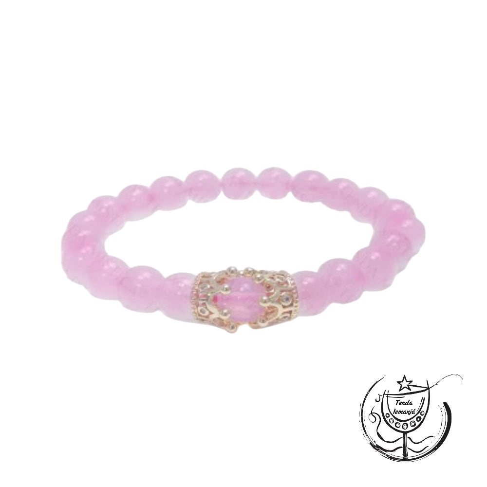 Pulseira - Real Quartzo Rosa - 8mm