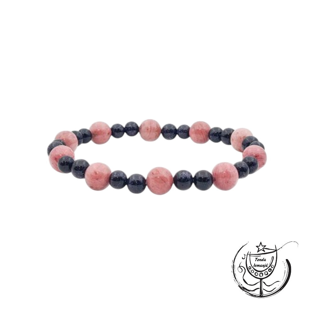 Pulseira - 2 Correntes Protetoras - Rodocrosite & Estrela