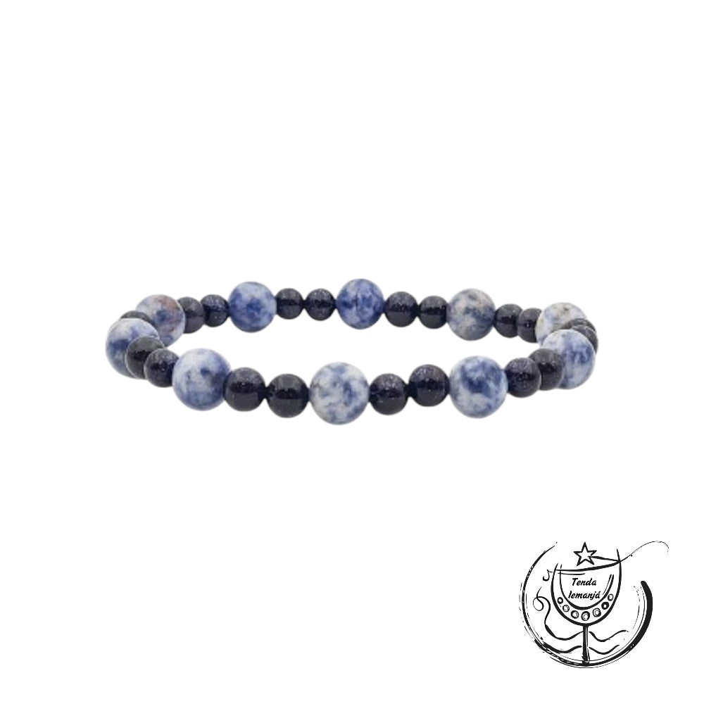Pulseira - 2 Correntes Protetoras - Sodalite & Estrela
