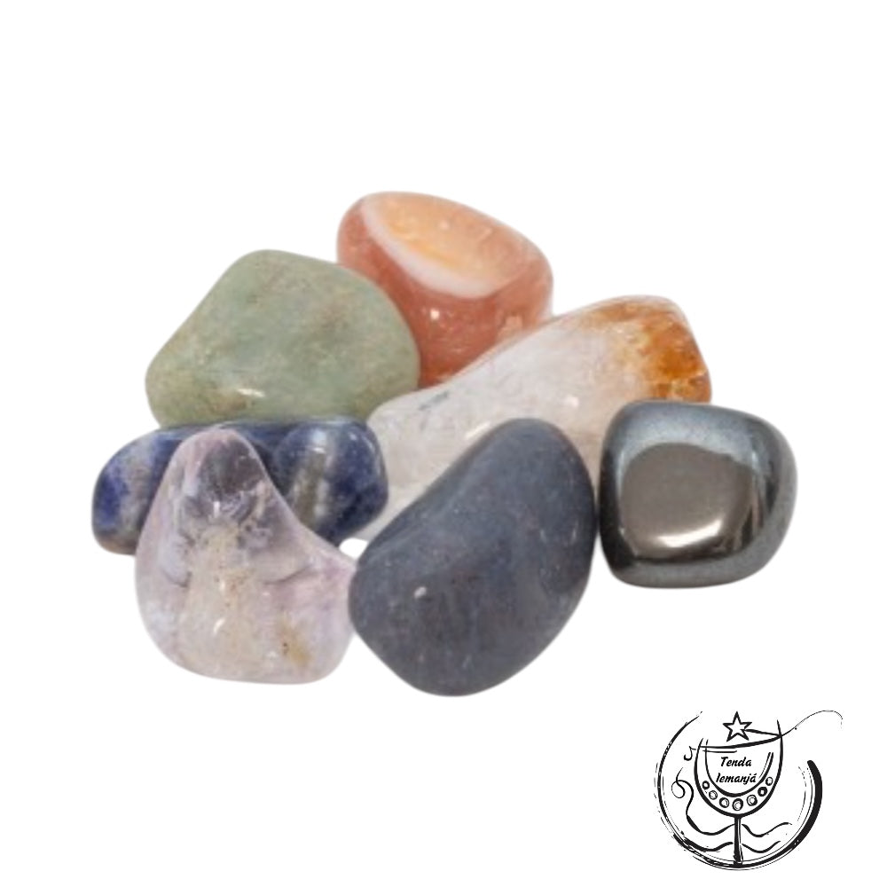 Bolsa Pedras Chakras 7 unid. (Pedras Grandes)