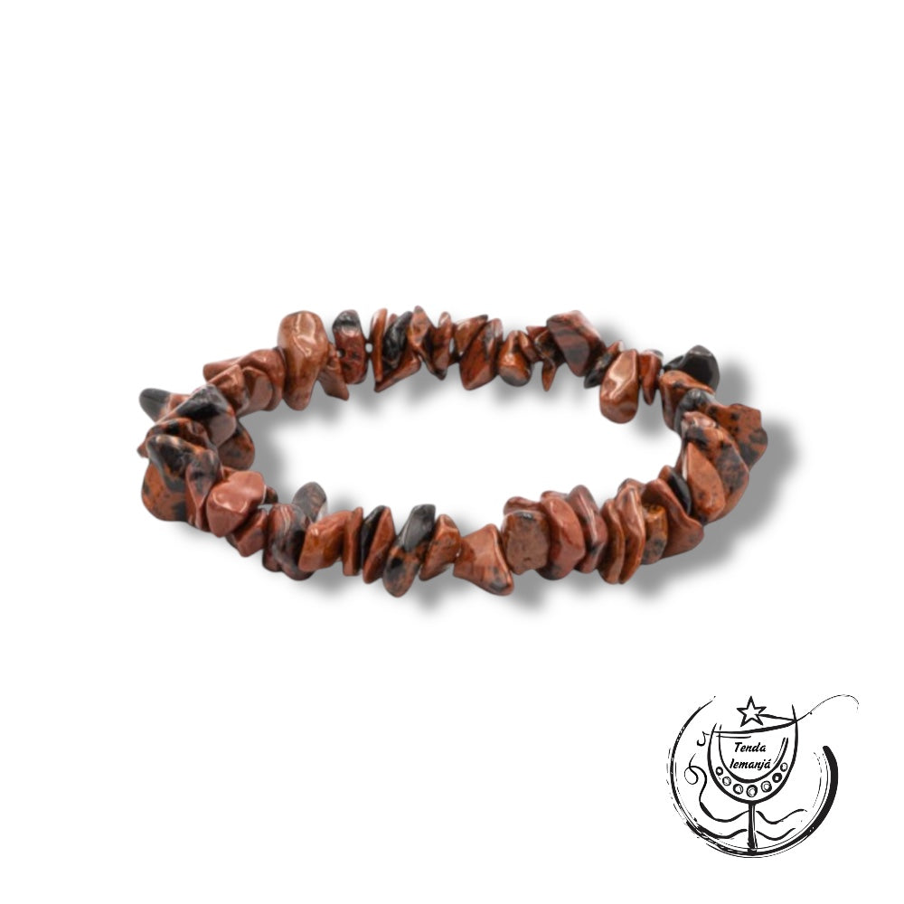 Pulseira Chips - Jaspe Mogno