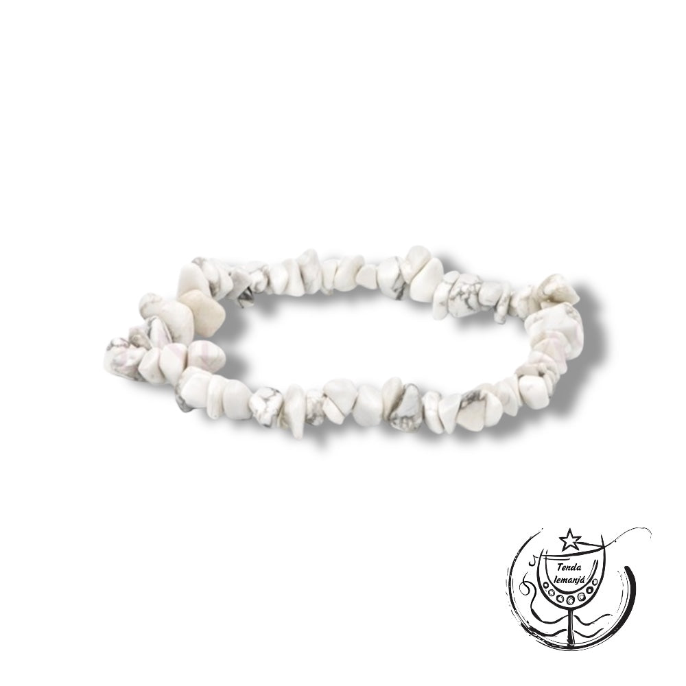 Pulseira Chips - Howlite Branca