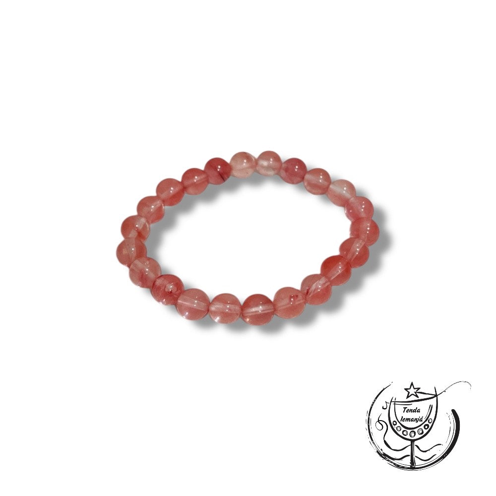 Pulseira - QUARTZO CEREJA 8mm
