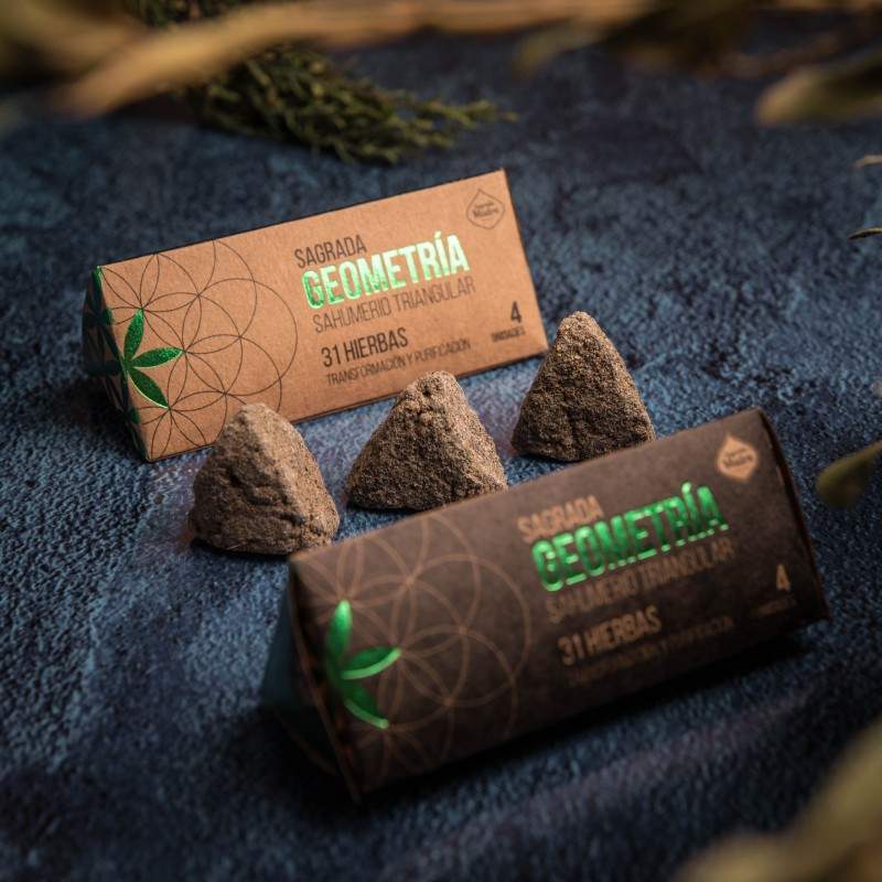 Incenso Triangular Geometria Sagrada Madre - 31 Ervas