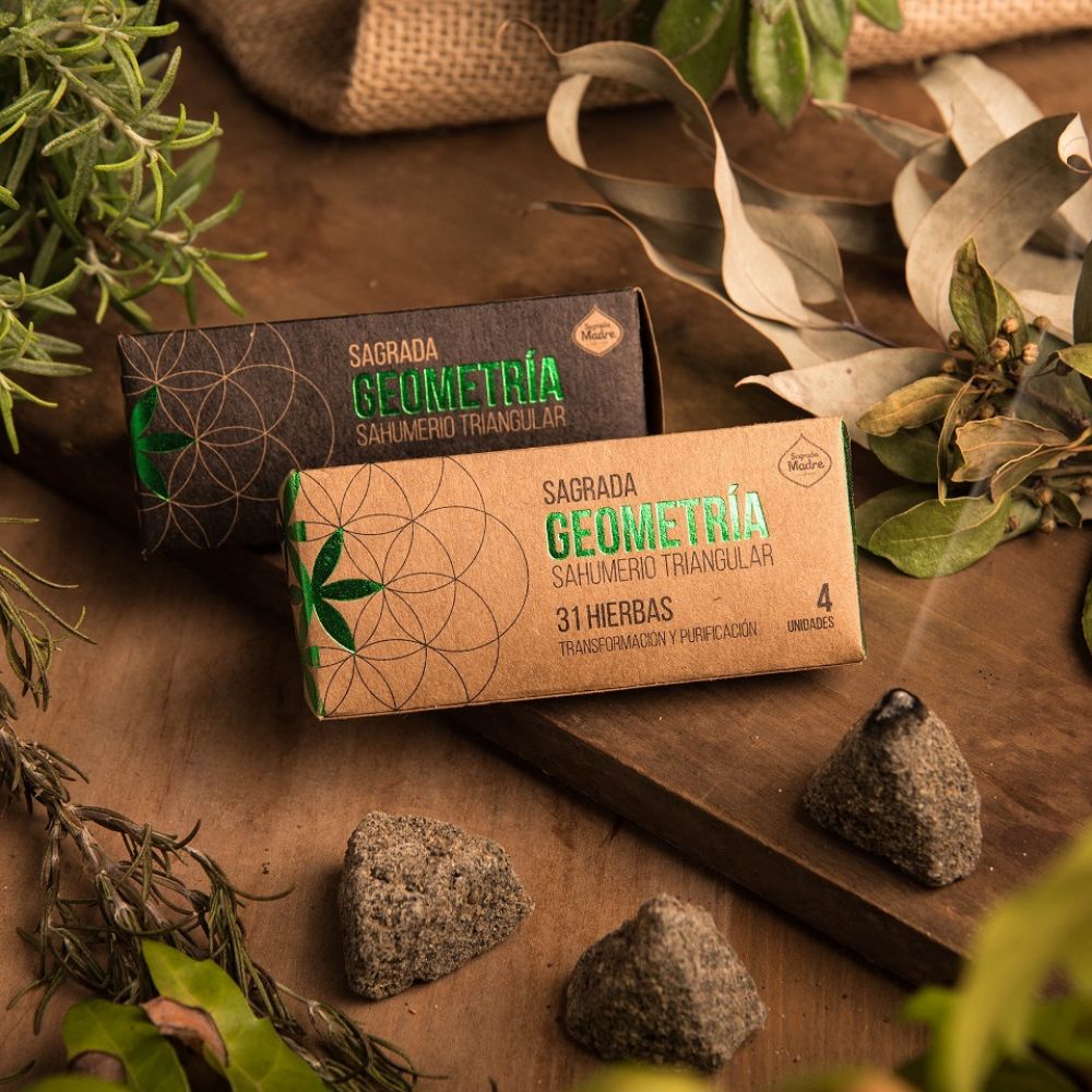 Incenso Triangular Geometria Sagrada Madre - 31 Ervas