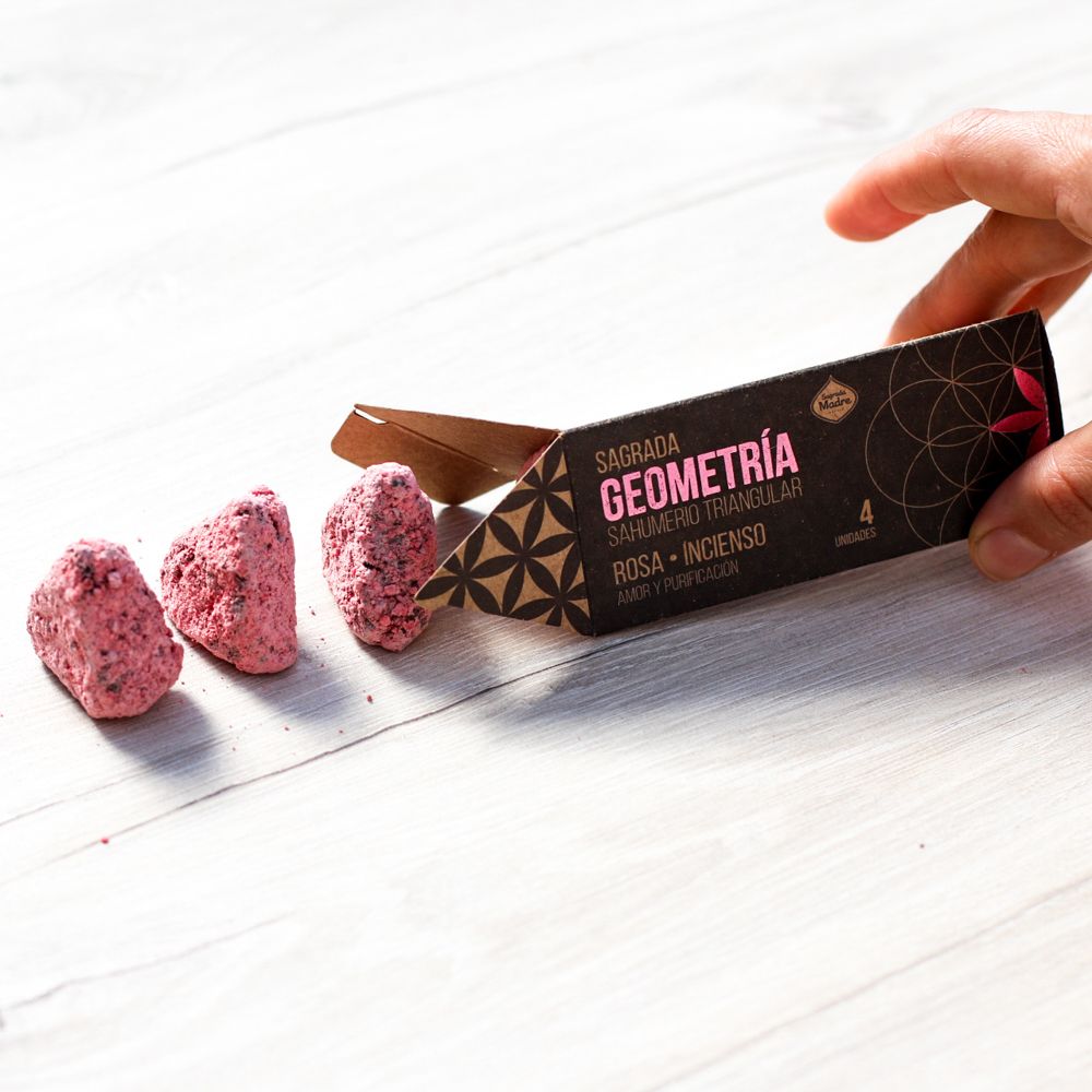 Incenso Triangular Geometria Sagrada Madre - Rosas & Frankincense
