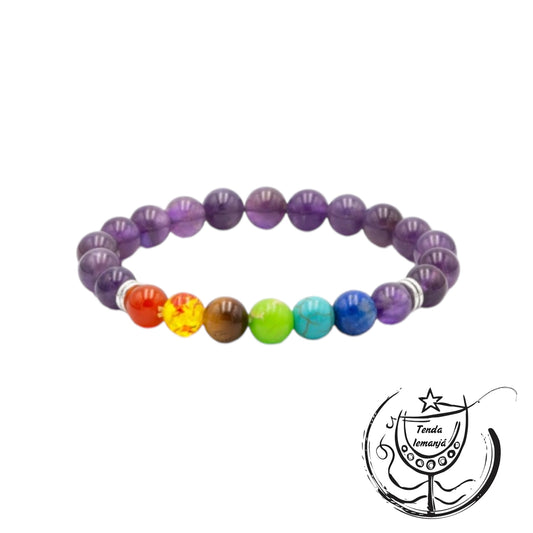 Pulseira Chakras Ametista - 8mm