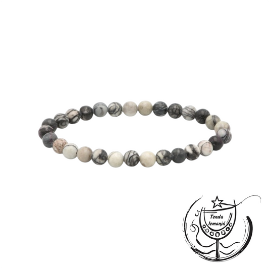 Pulseira - Jaspe Zebra - 6mm