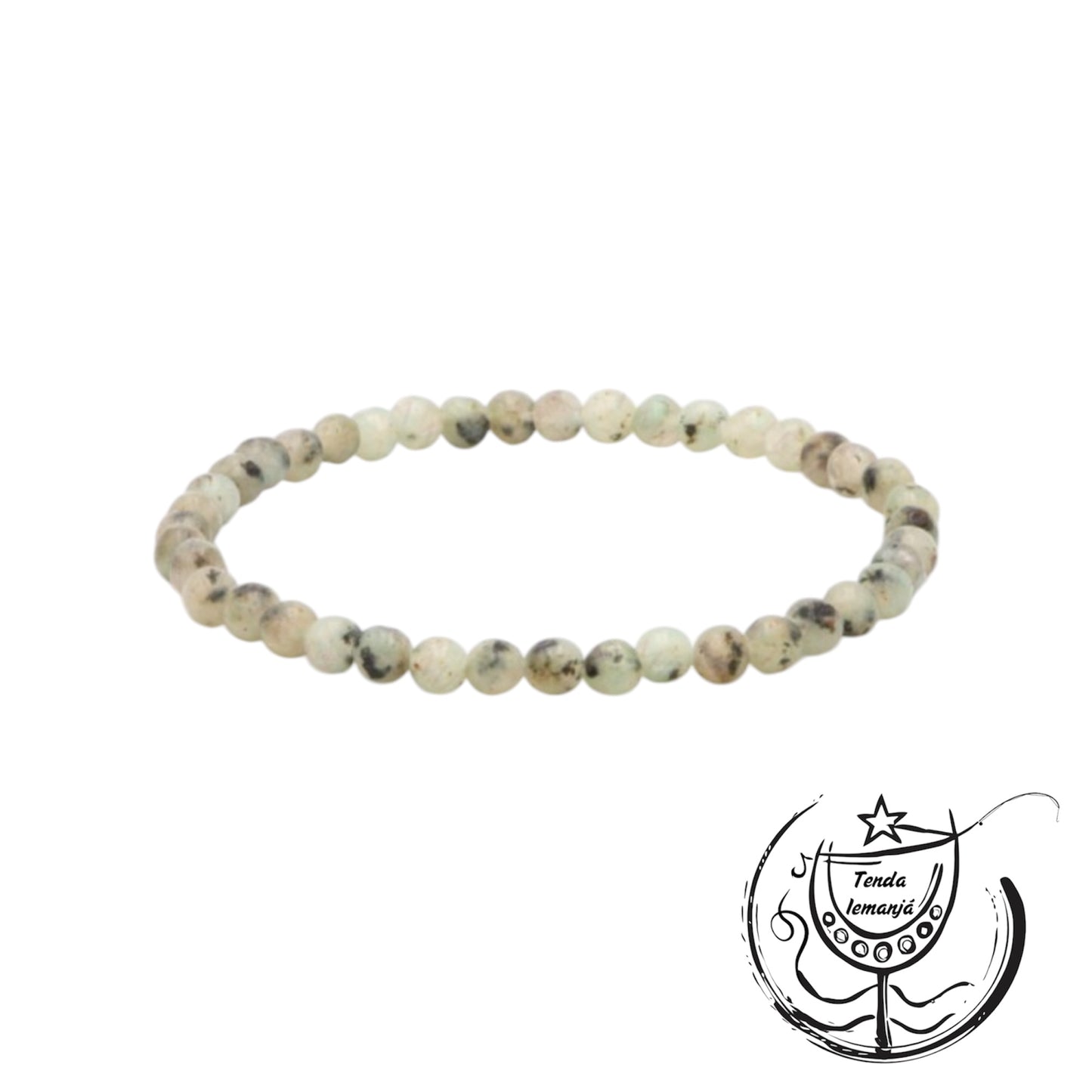 Pulseira - Jaspe Kiwi - 4mm