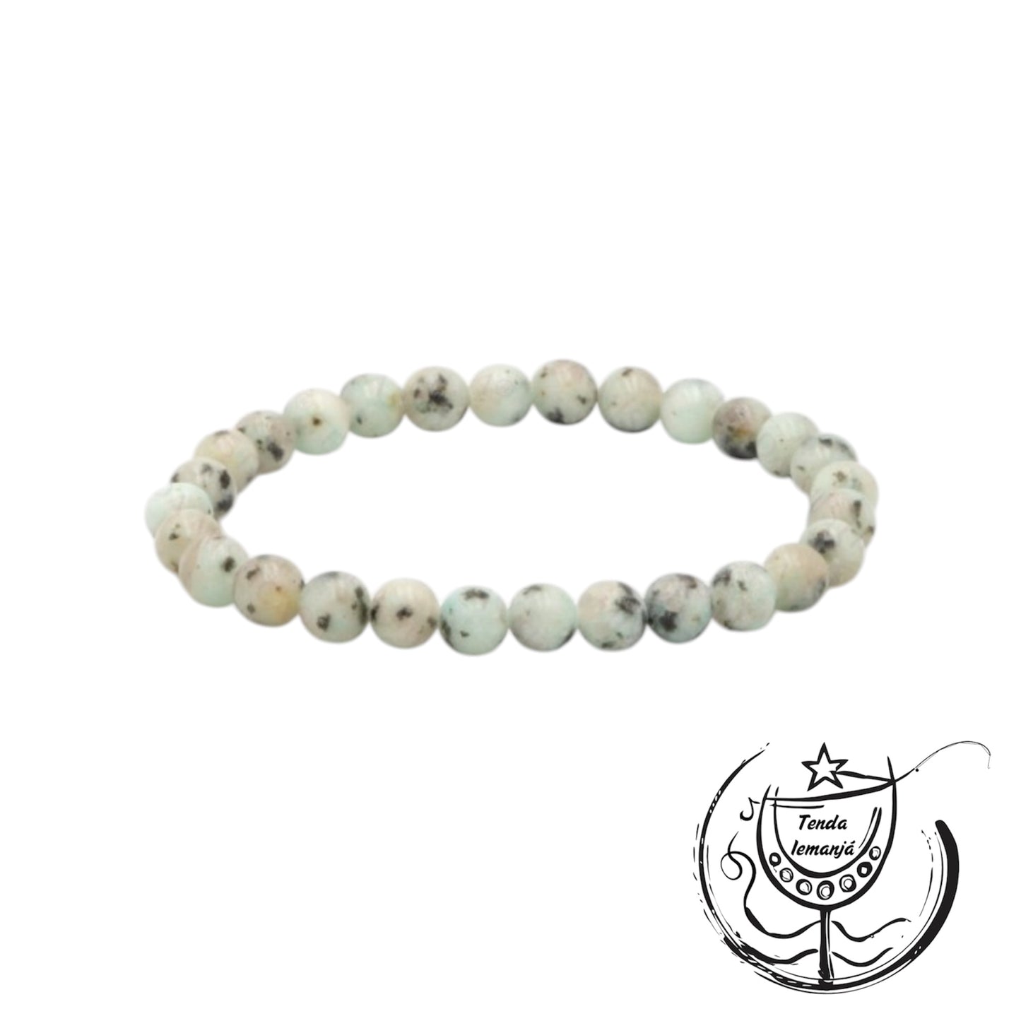 Pulseira - Jaspe Kiwi - 6mm