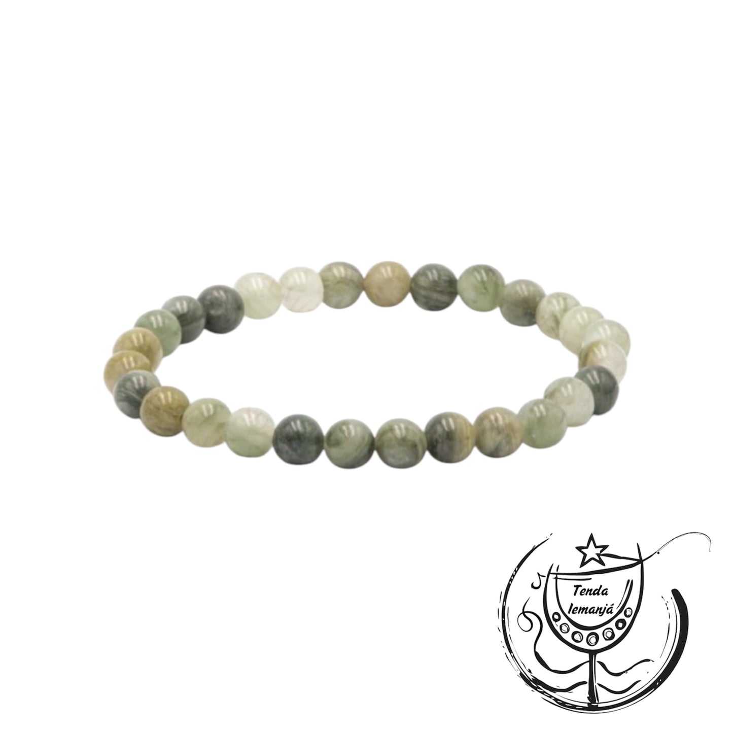 Pulseira - Labradorite Verde - 6mm