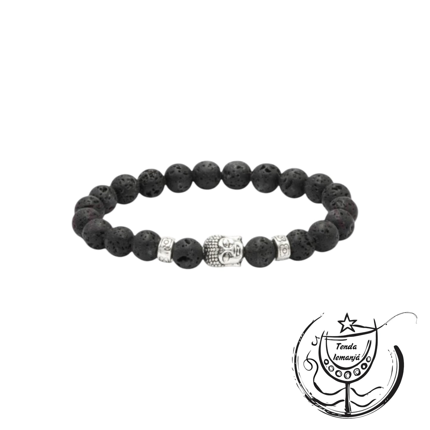 Pulseira - Buddha Vulcânica - 8mm