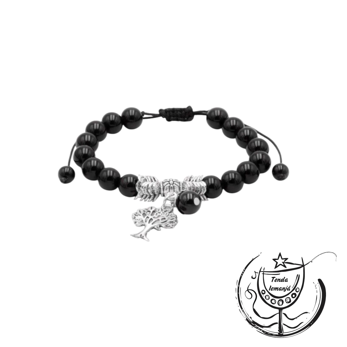 Pulseira - Ajustável Onix Árvore