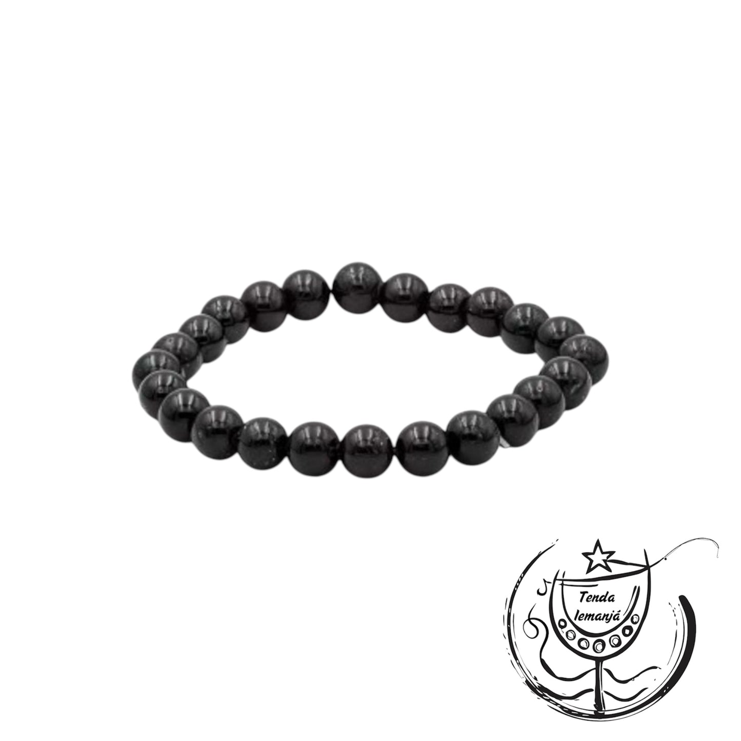 Pulseira - Ágata Negra - 8mm