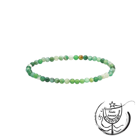 Pulseira - Ágata Verde - 4mm
