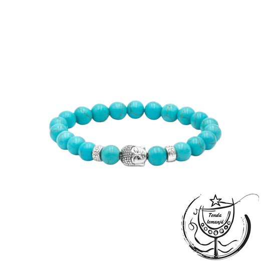 Pulseira - Buddha Turquesa - 8mm