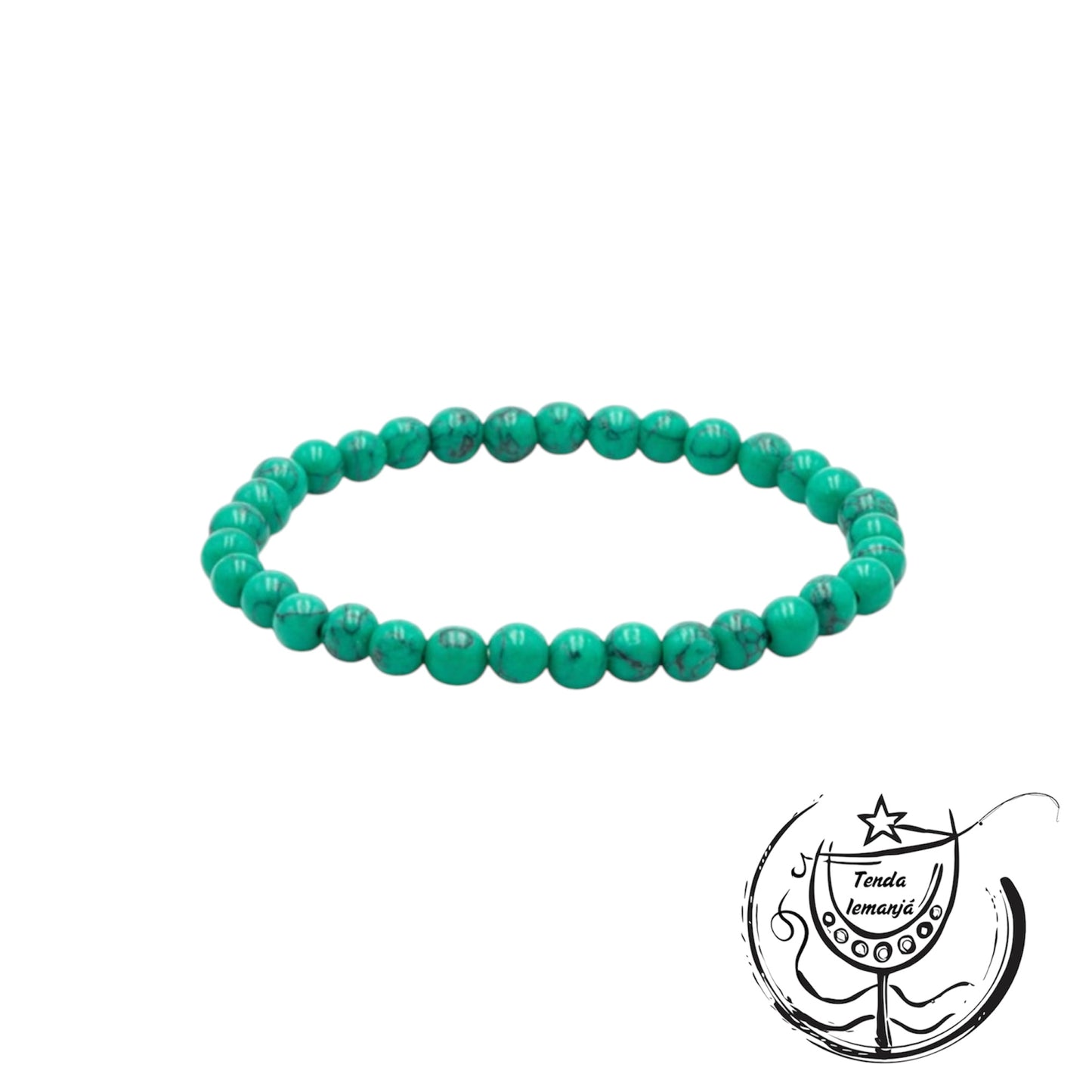 Pulseira - Howlite Verde - 6mm