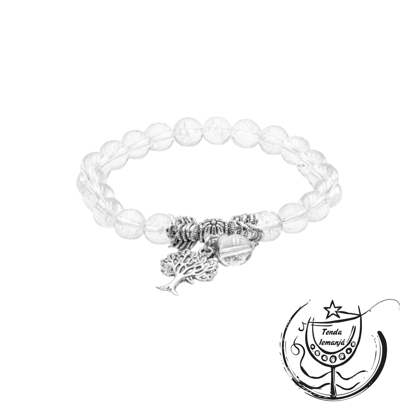 Pulseira - Quartzo Cristal Árvore da Vida