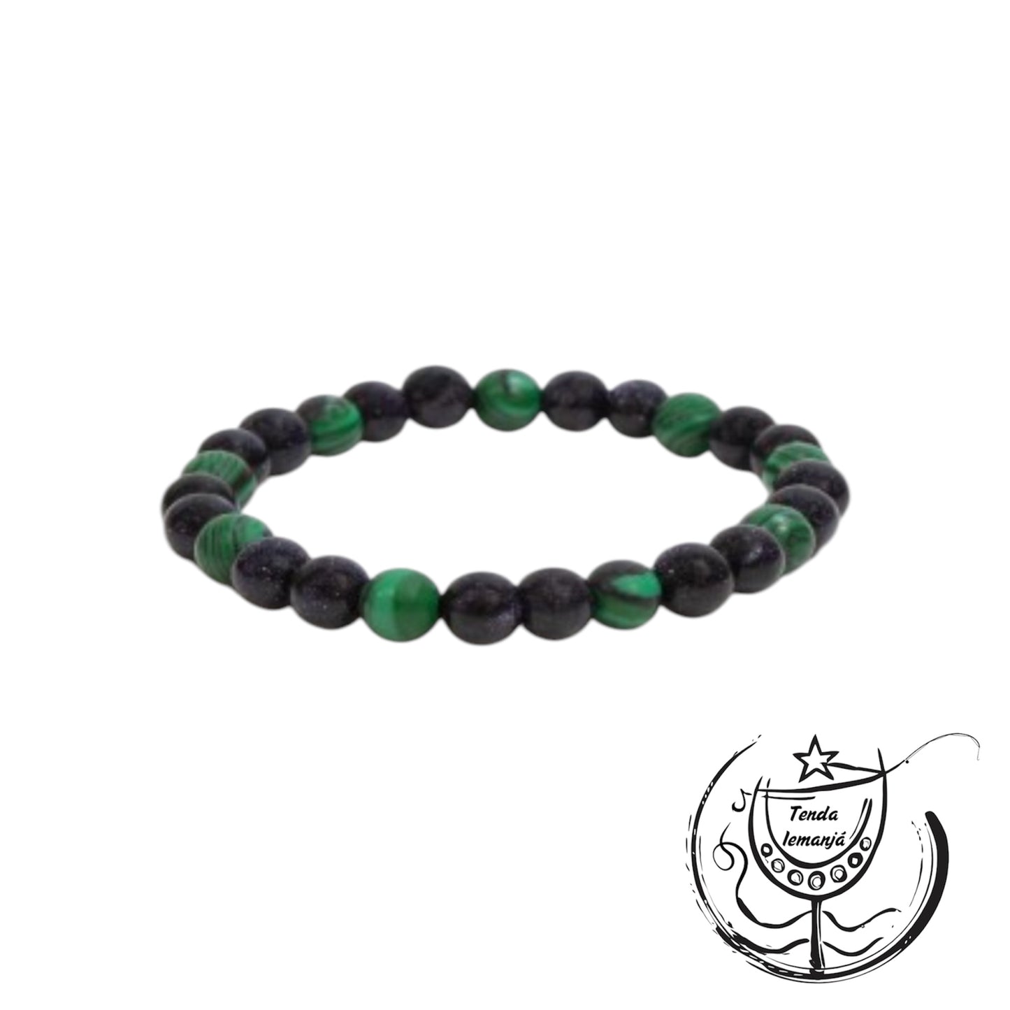 Pulseira - Proteção Crianças Malaquite & Estrela