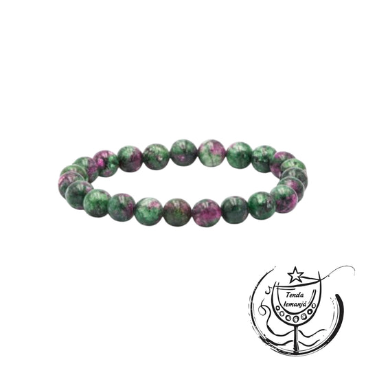 Pulseira - Zoisite & Rubi - 8mm