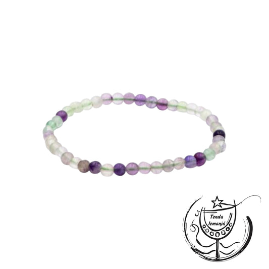 Pulseira - Fluorite Arco Iris - 4mm