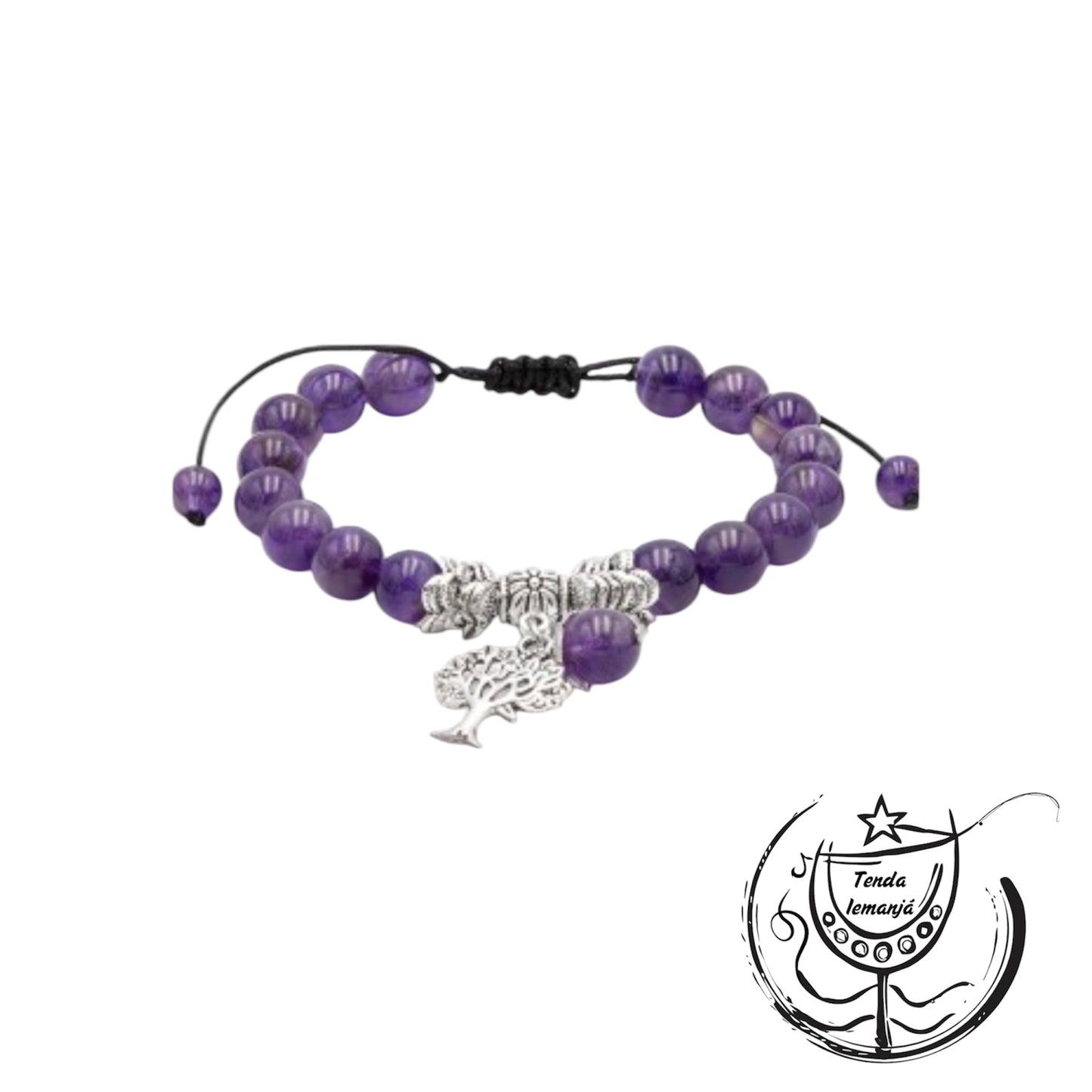 Pulseira - Ajustável Ametista Árvore