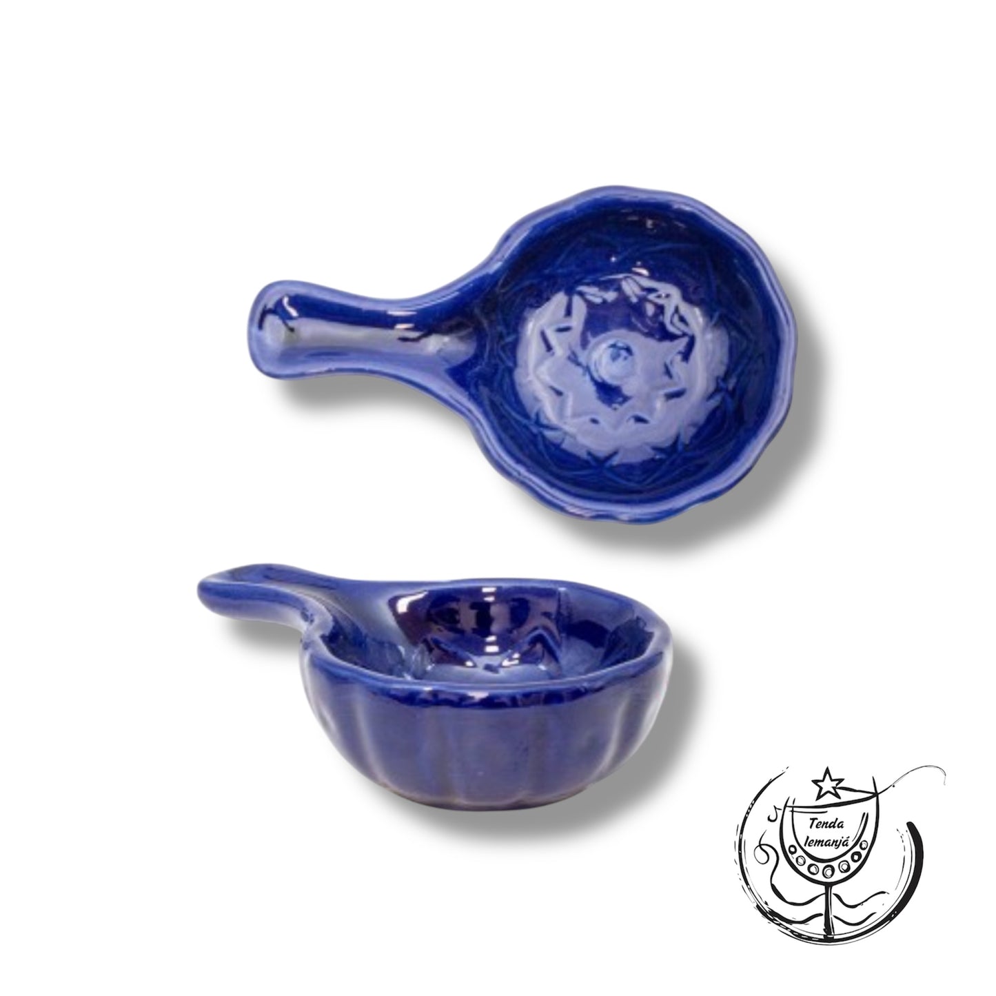 Queimador Cerâmica Mandala Azul