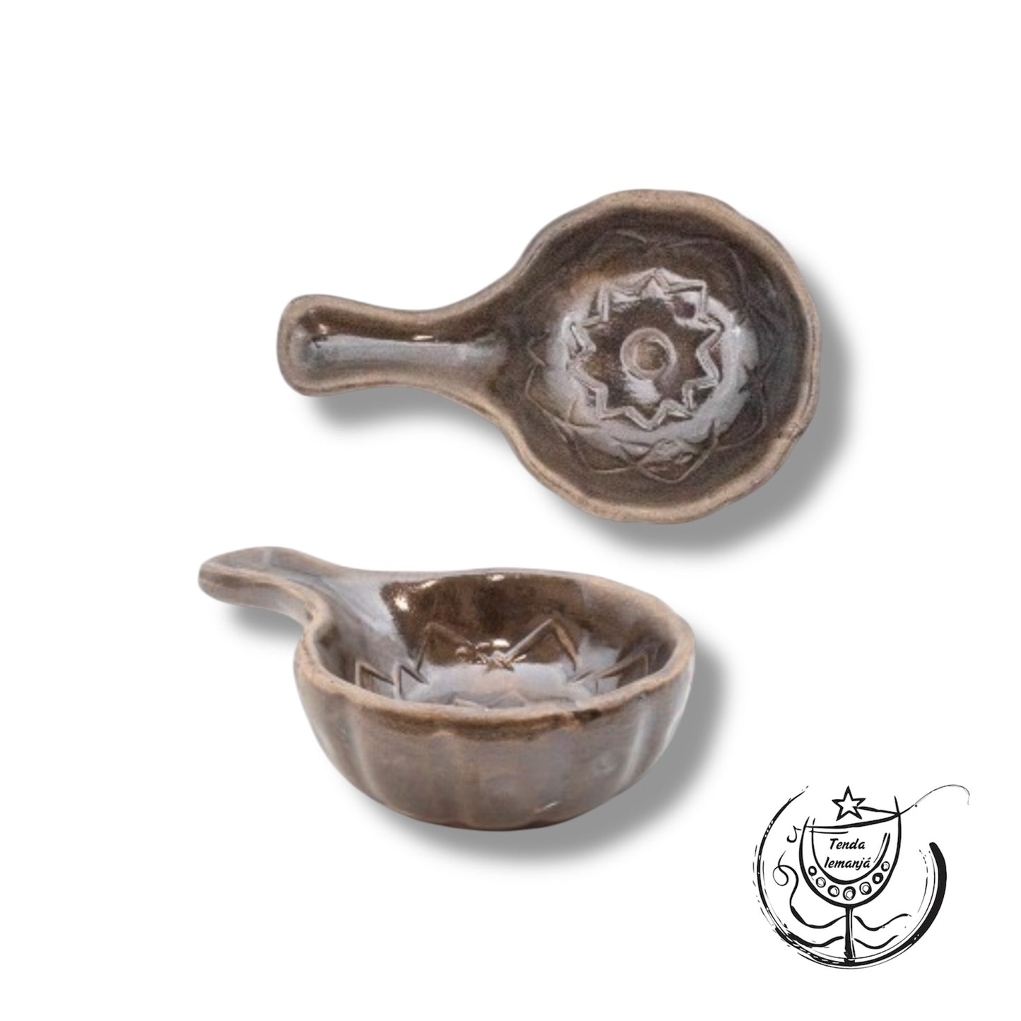 Queimador Cerâmica Mandala Castanho (Escuro)