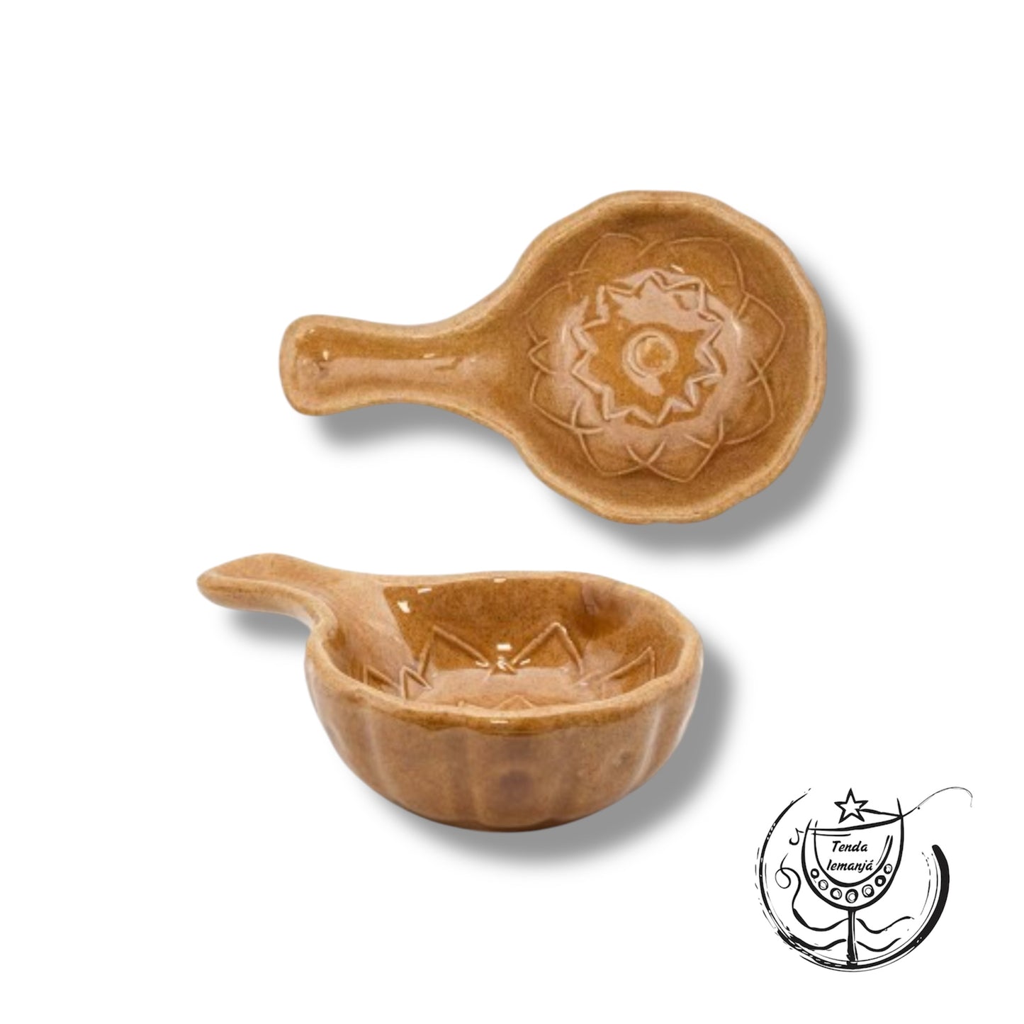 Queimador Cerâmica Mandala Castanho (Claro)