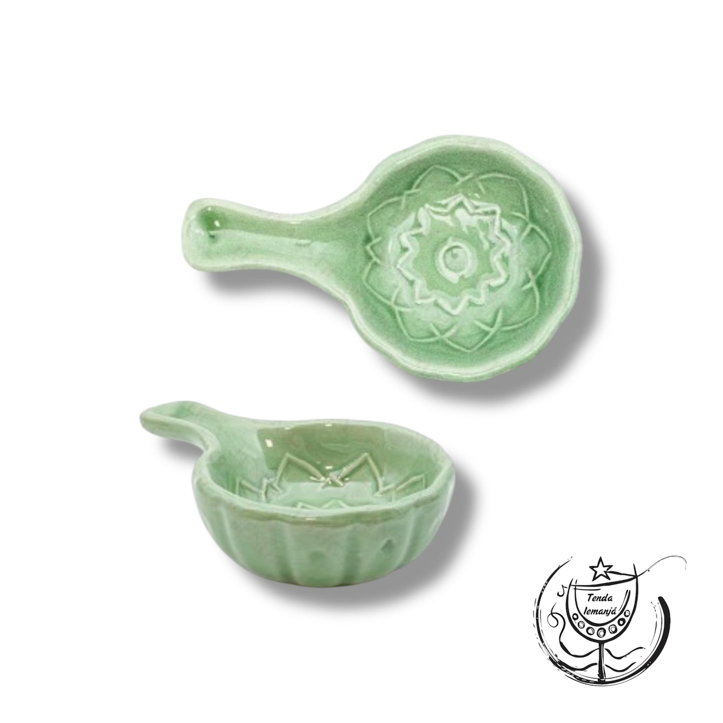 Queimador Cerâmica Mandala Verde