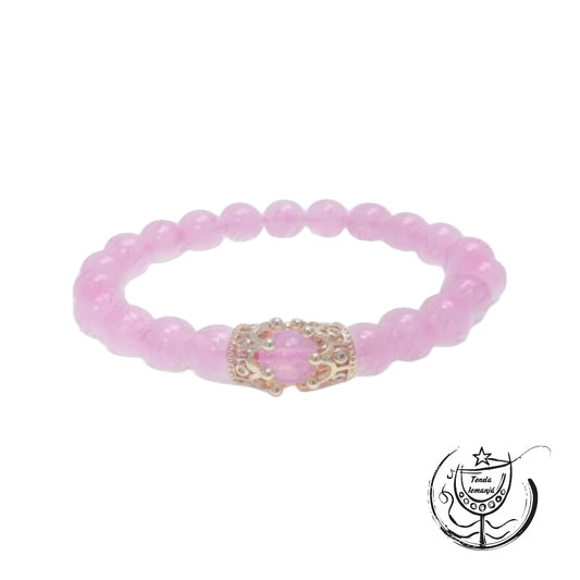 Pulseira - Real Quartzo Rosa - 8mm