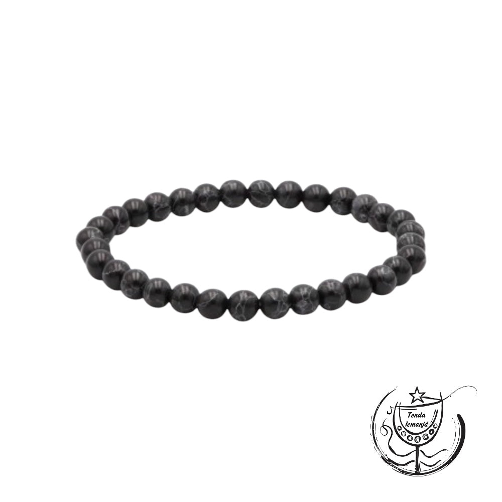 Pulseira - Howlite Negra - 6mm