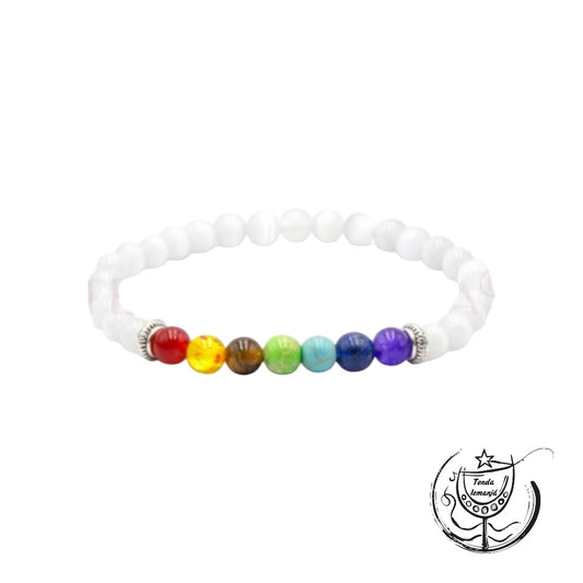 Pulseira - Chakras Selenite - 8mm