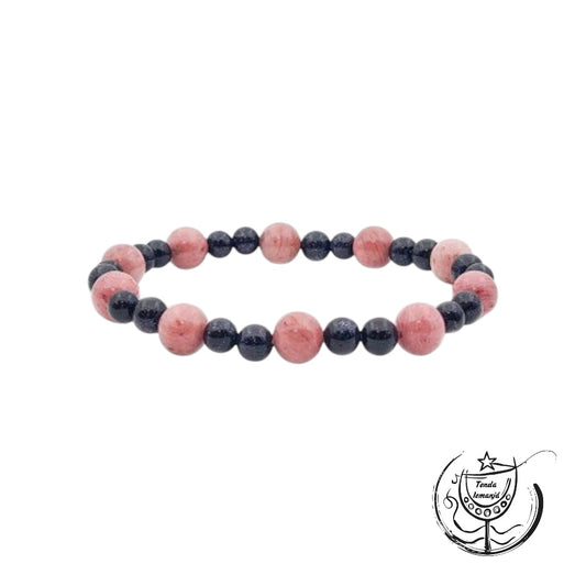 Pulseira - 2 Correntes Protetoras - Rodocrosite & Estrela
