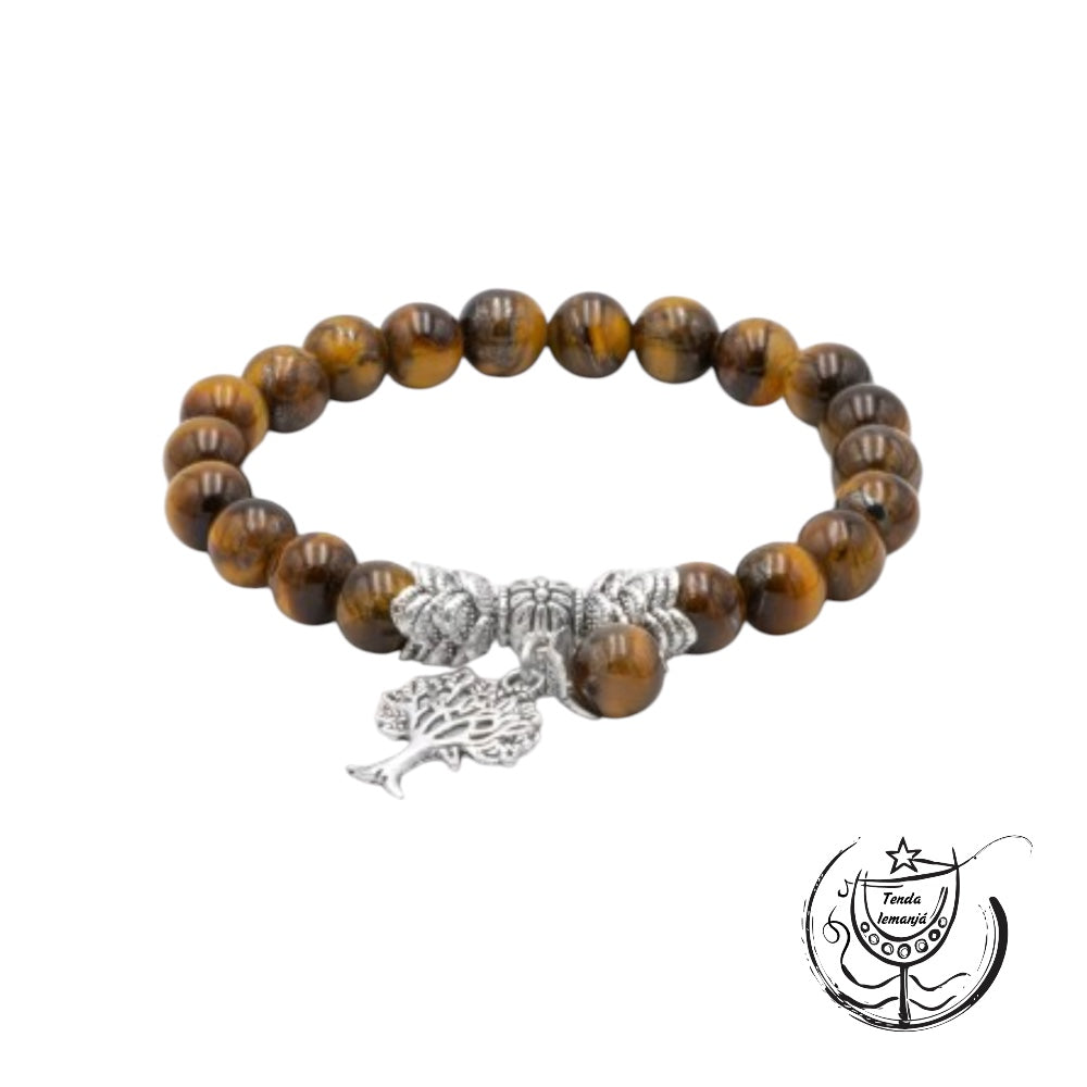 Pulseira - Olho de Tigre Árvore Da Vida