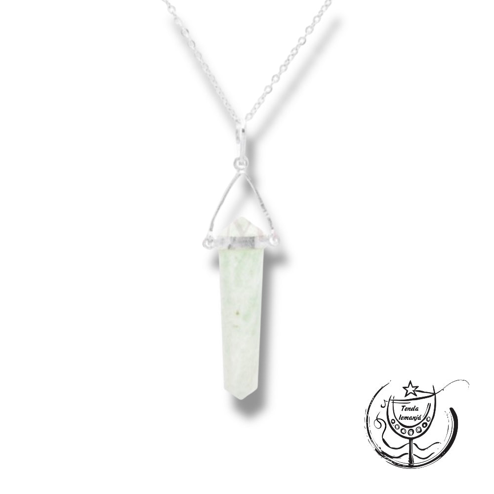 Colar - Amazonite Aço Pêndulo