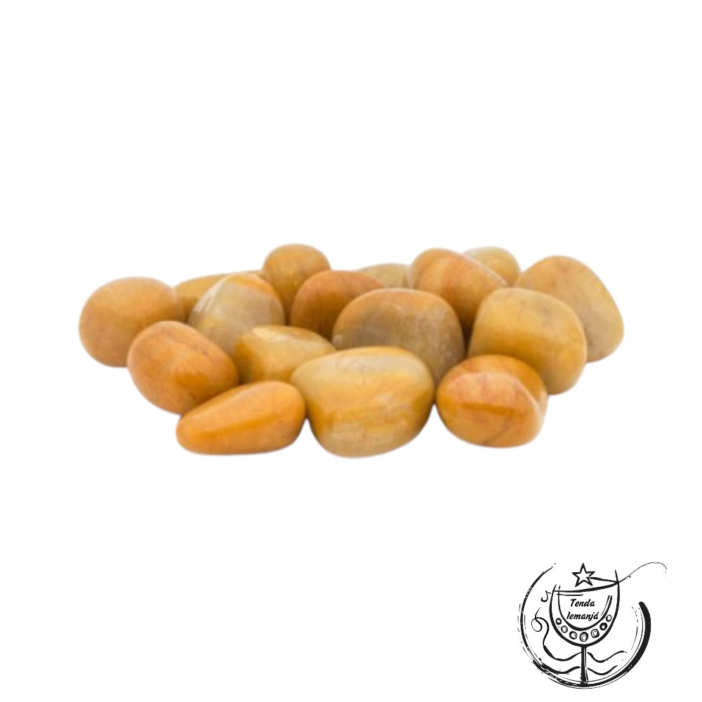 Pedra - Jaspe Amarela Média Polida (unidade)