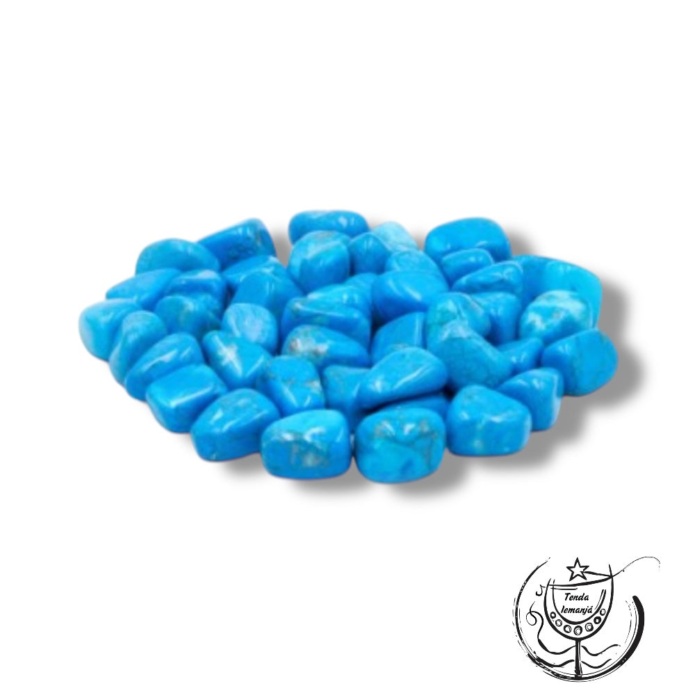 Pedra - Howlite Turquesa Azul Média Polida (unidade)