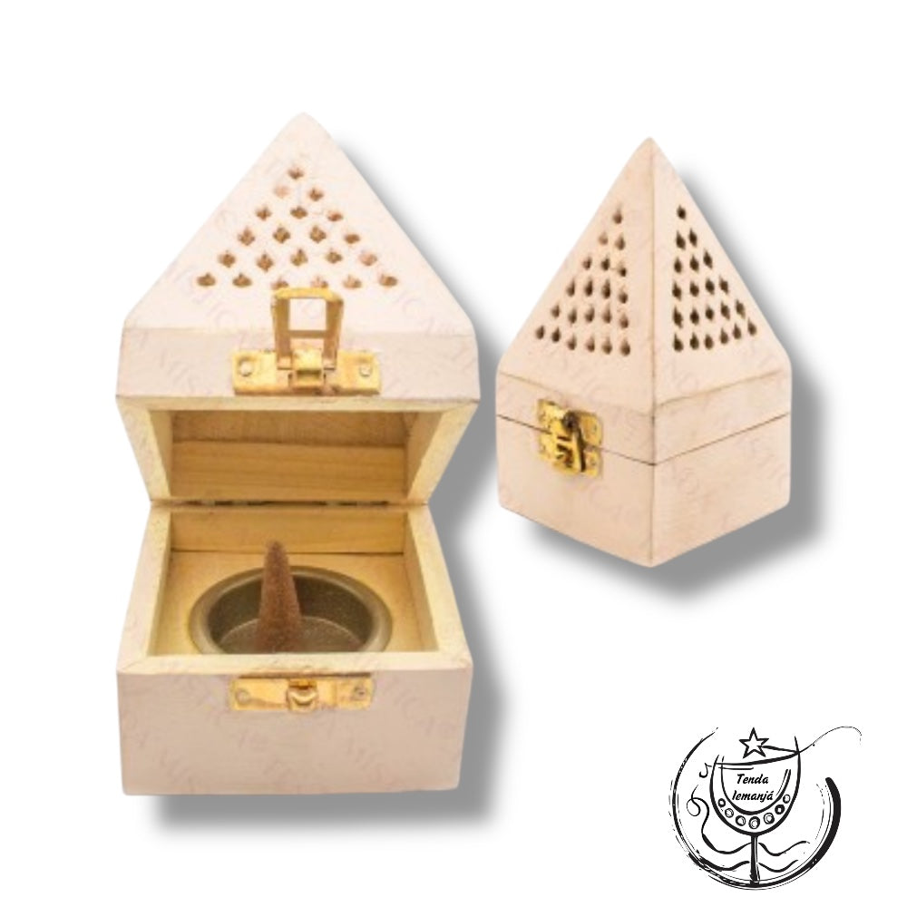 Incensário Pirâmide Rosa Cone