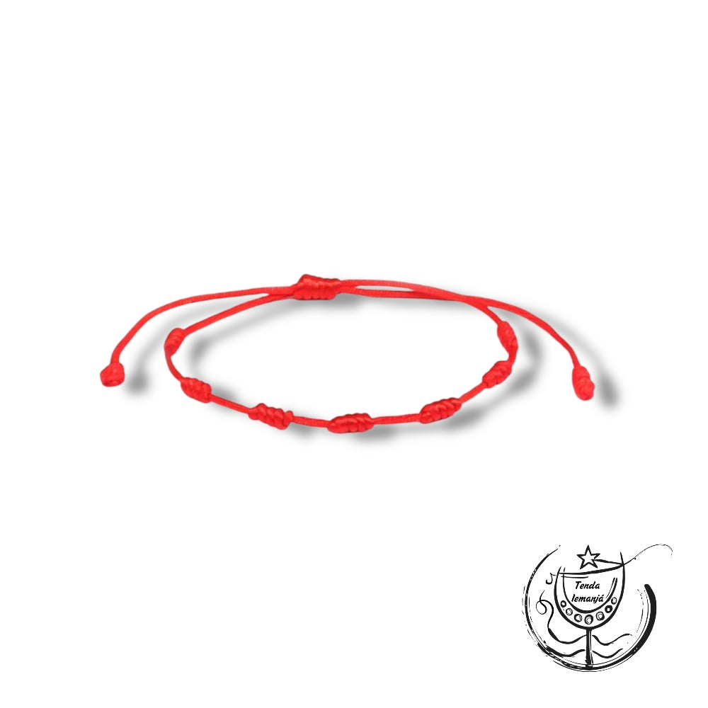 Pulseira - 7 Nós Vermelha