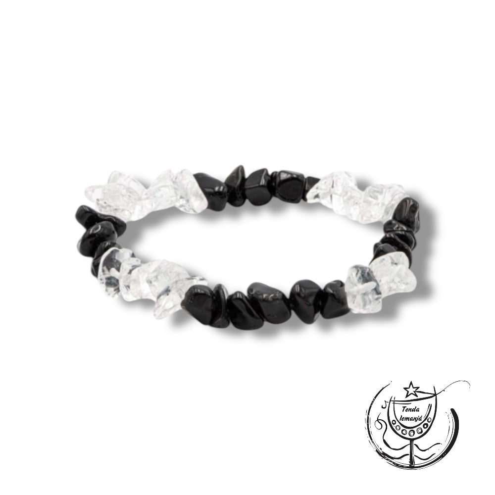 Pulseira Chips - Dupla Cristal & Turmalina
