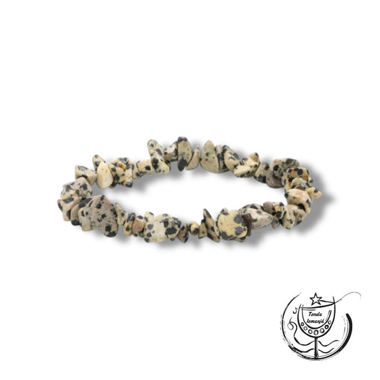Pulseira Chips - Jaspe Dalmata