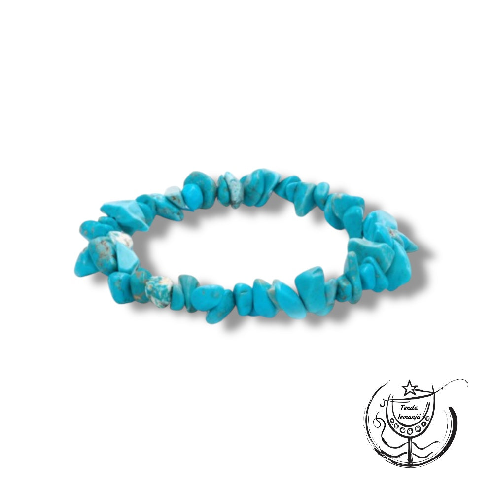 Pulseira Chips - Howlite Turquesa