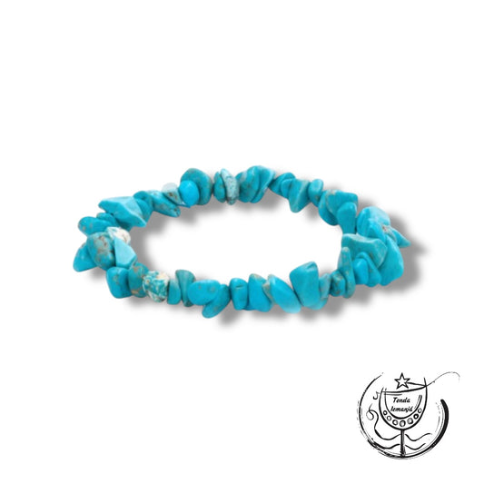 Pulseira Chips - Howlite Turquesa