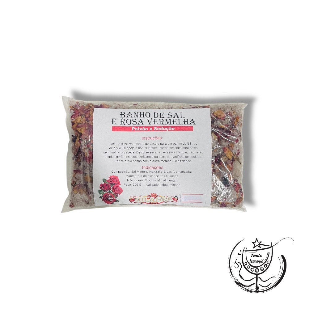Banho Sal & Rosa Vermelha