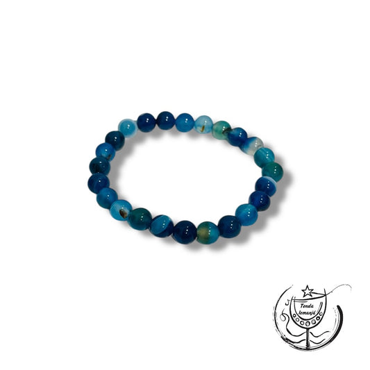 Pulseira - ÁGATA AZUL 8mm