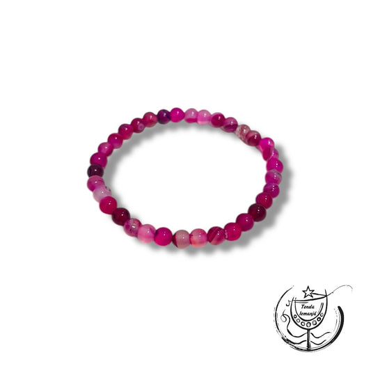 Pulseira - ÁGATA ROSA 4mm